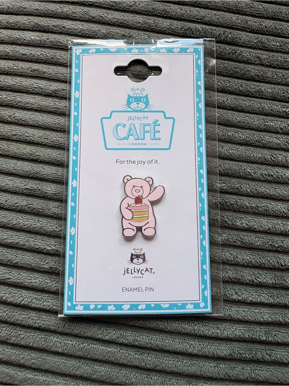 Jellycat Leola Bear Café Enamel Pin